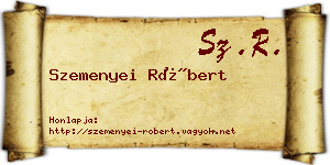 Szemenyei Róbert névjegykártya