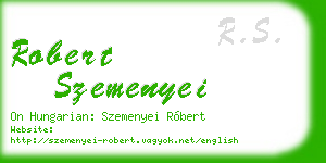 robert szemenyei business card